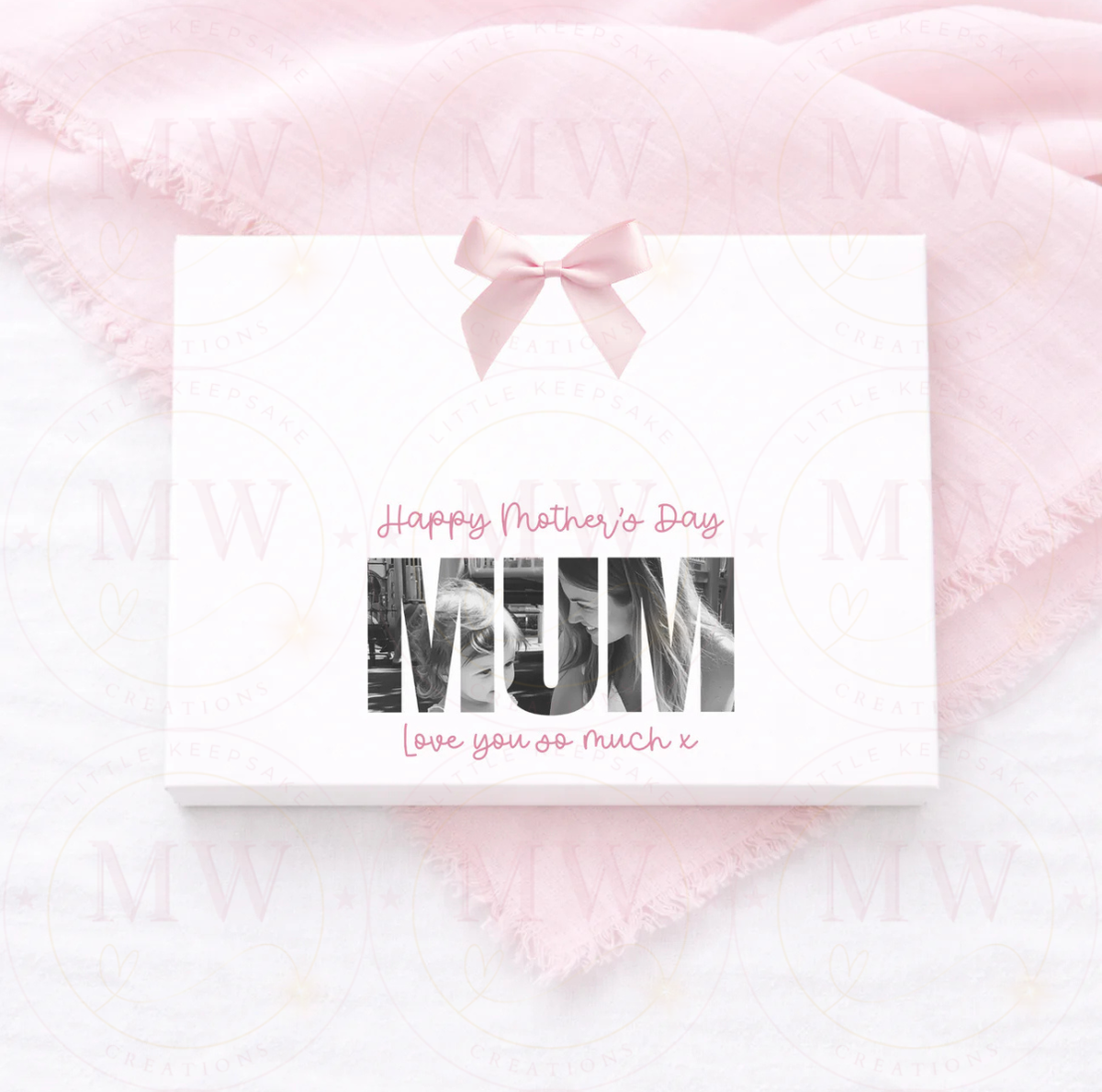 Mother’s Day Personalised Magnetic Photo Gift Box.