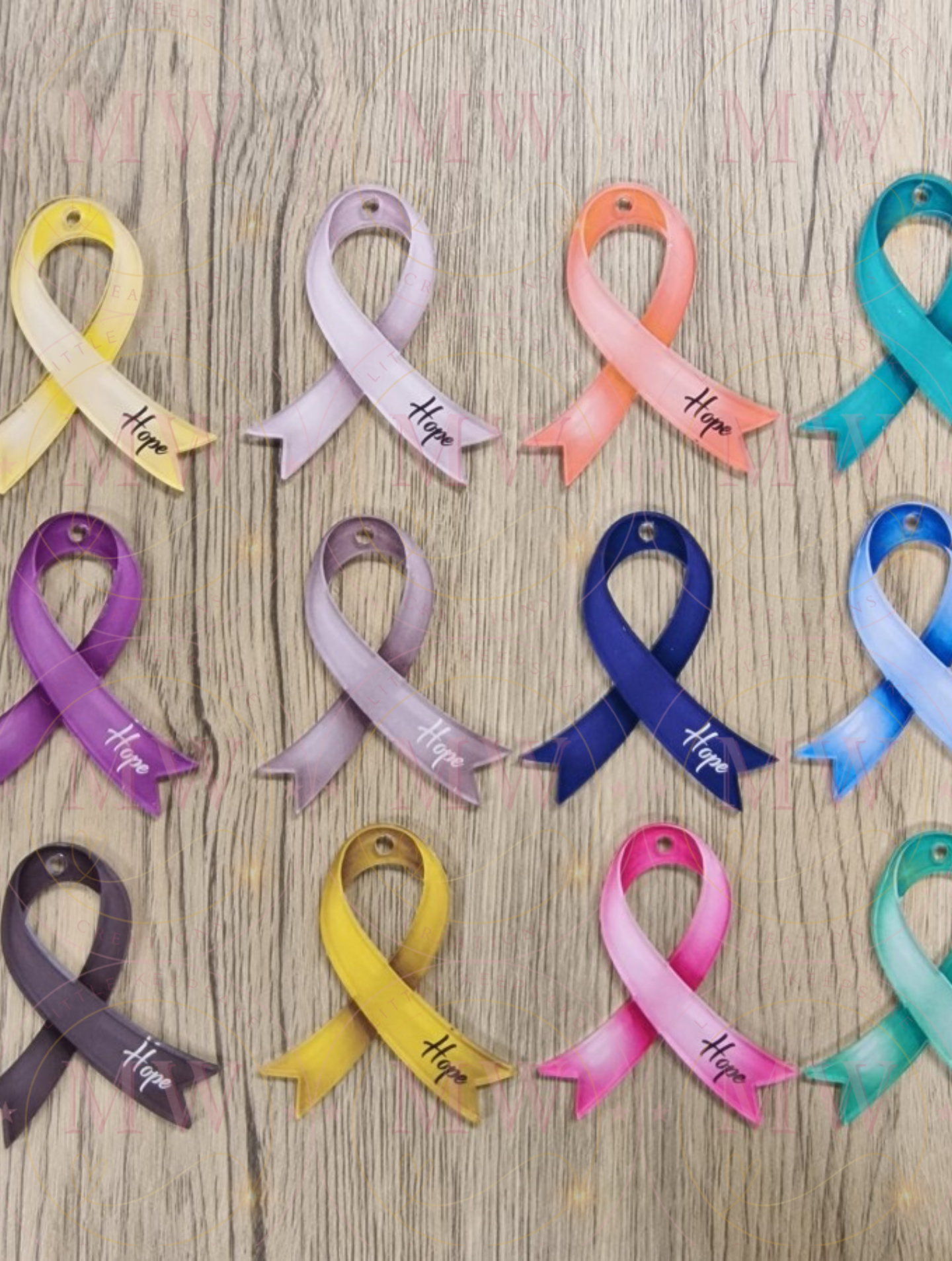 Personalised Awareness Acyclic Ribbon.