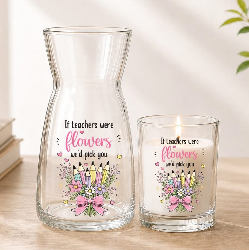 If teachers were flowers I’d pick you candle & vase bundle.