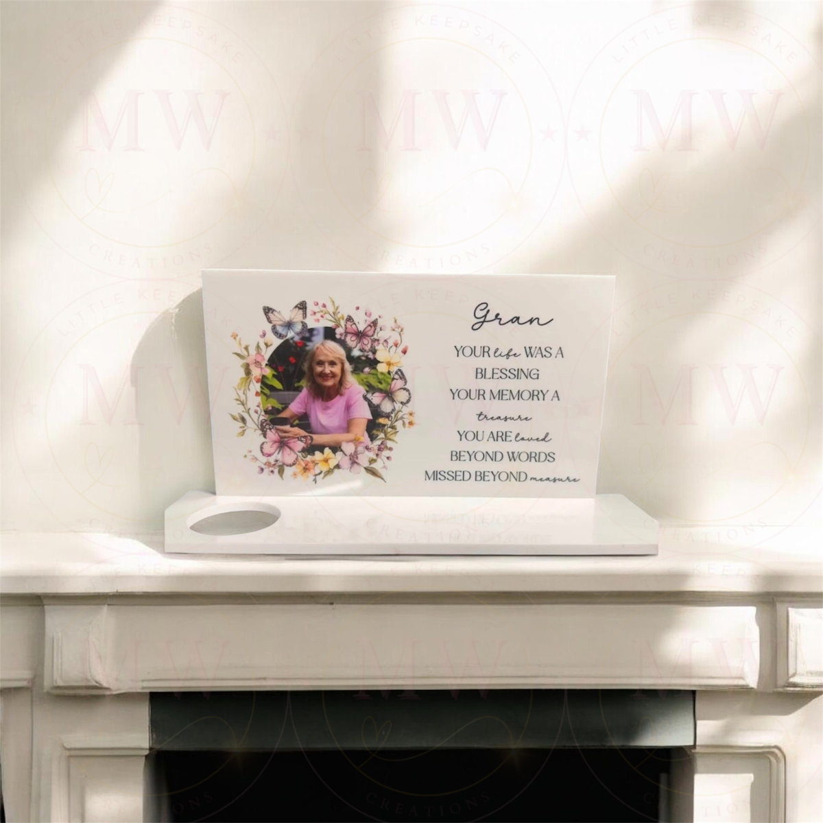 Memorial Butterfly Tea Light Holder.