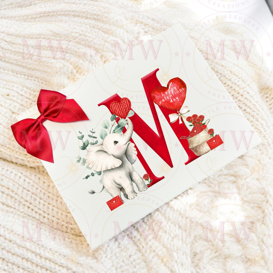 Valentine’s Day Gift Box with Elephant Design.