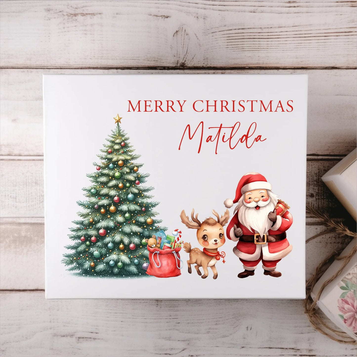 Christmas Printed Magnetic Box.