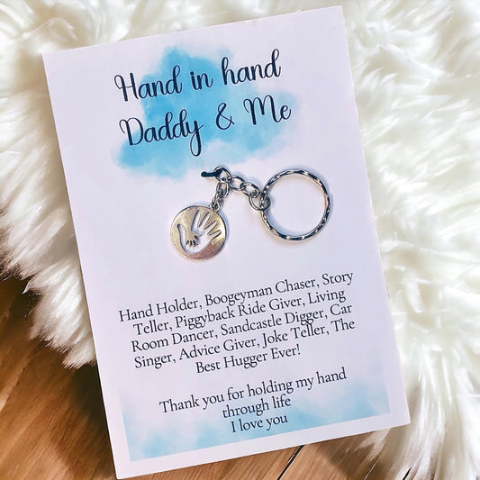 Daddy & me keyring quote