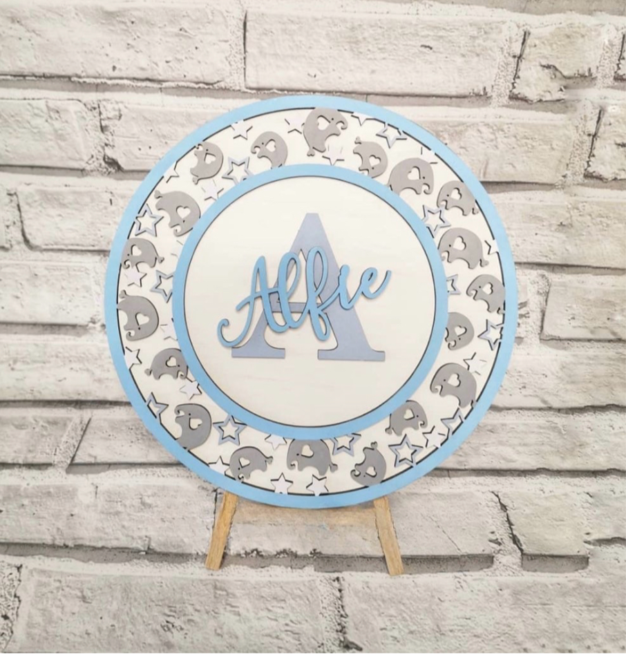 Circle Theme Bedroom Plaque