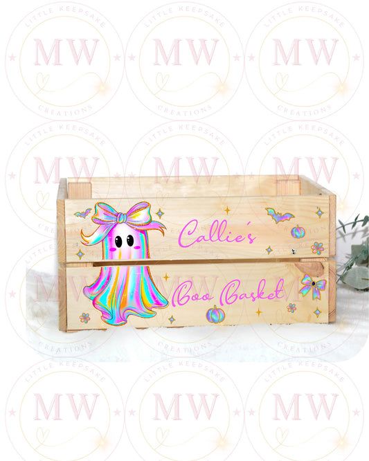 Halloween Boo Basket Crate.