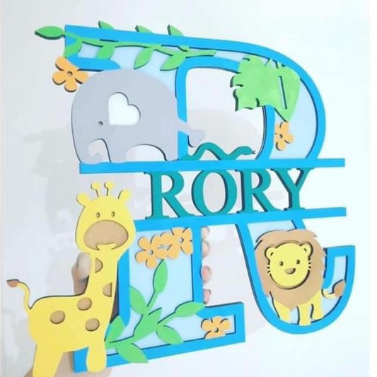 Nursery Decor Personalised 35cm Themed Letters.
