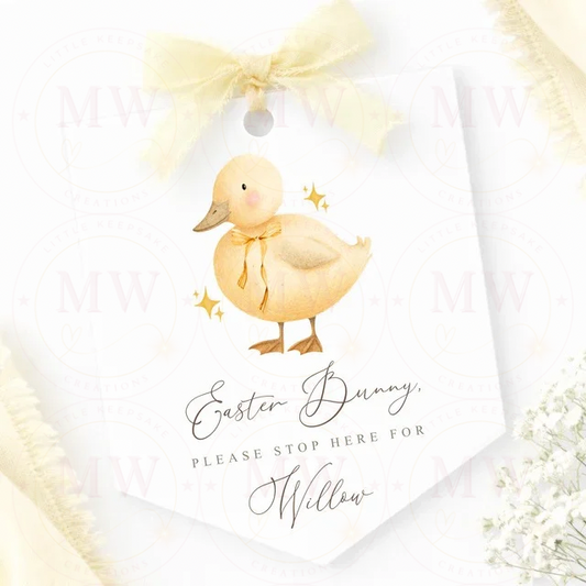 Easter Delivery Little Duck Edit White Hanging Pennent.