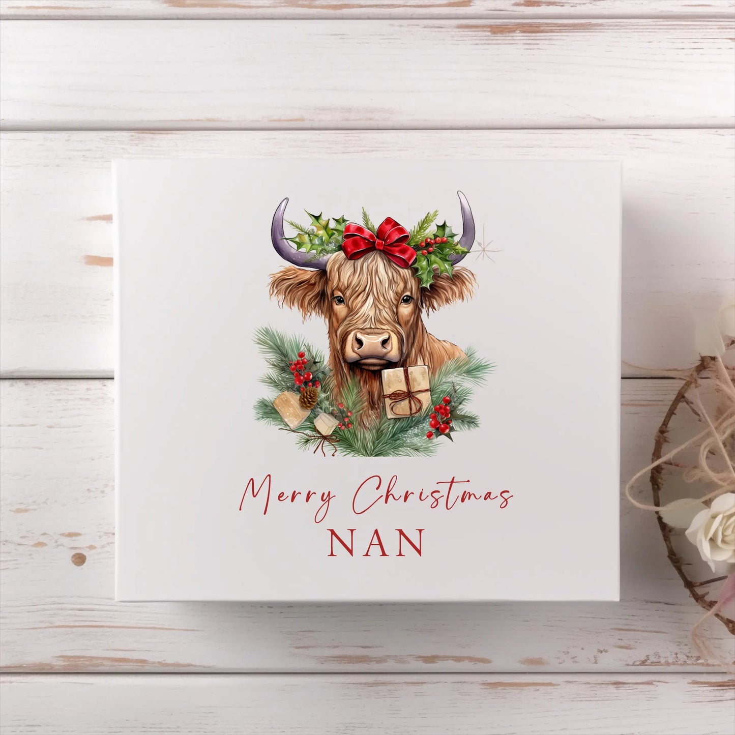Christmas Printed Magnetic Box.