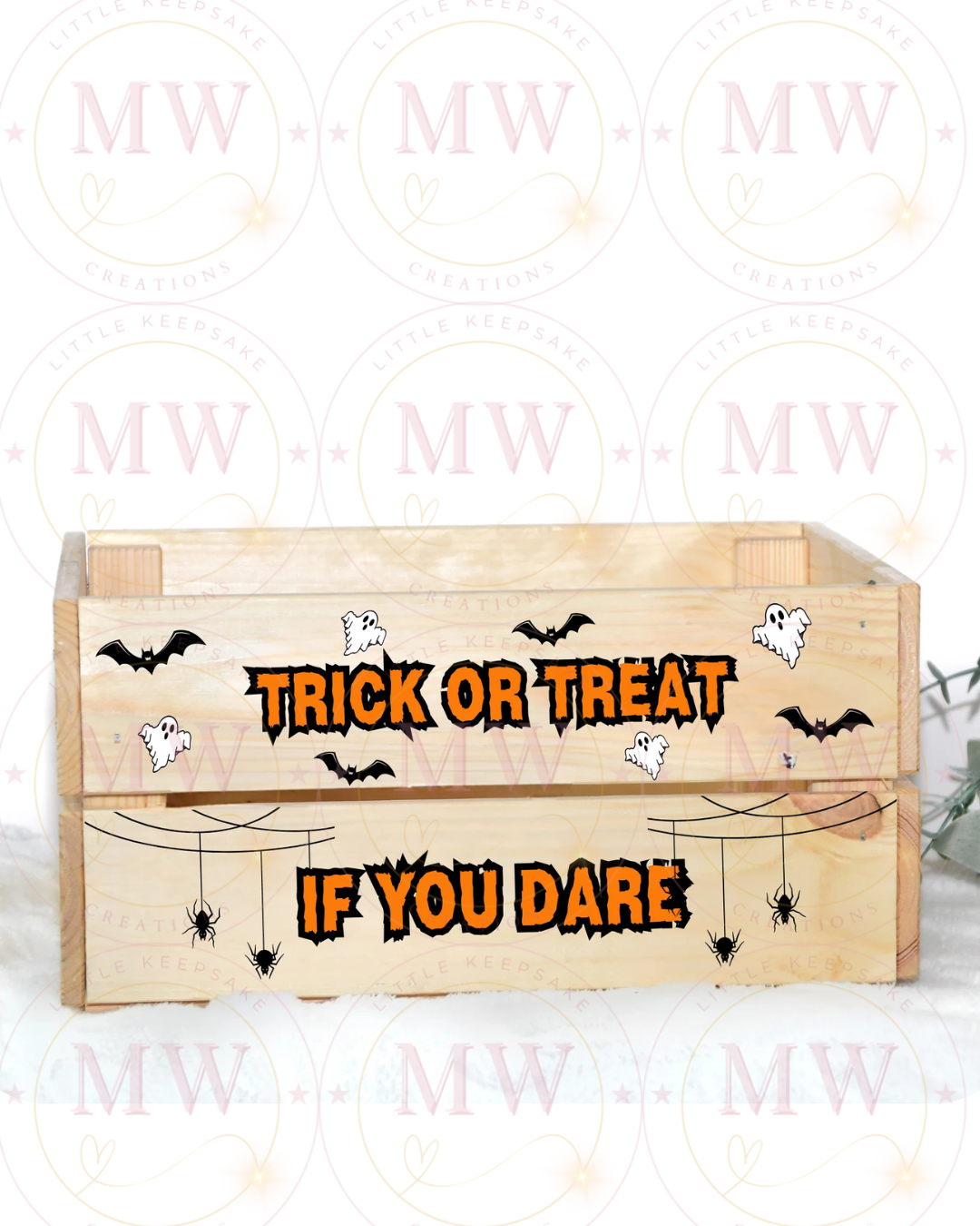 Halloween Boo Basket Crate.