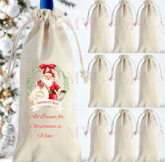 Christmas Wine Bags.