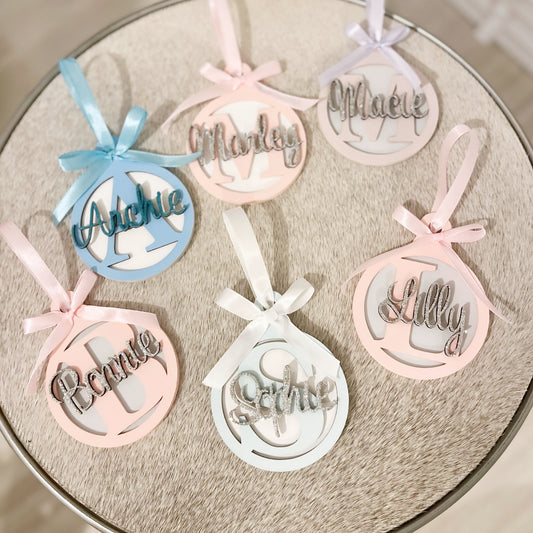 Christmas Circle Initial Baubles