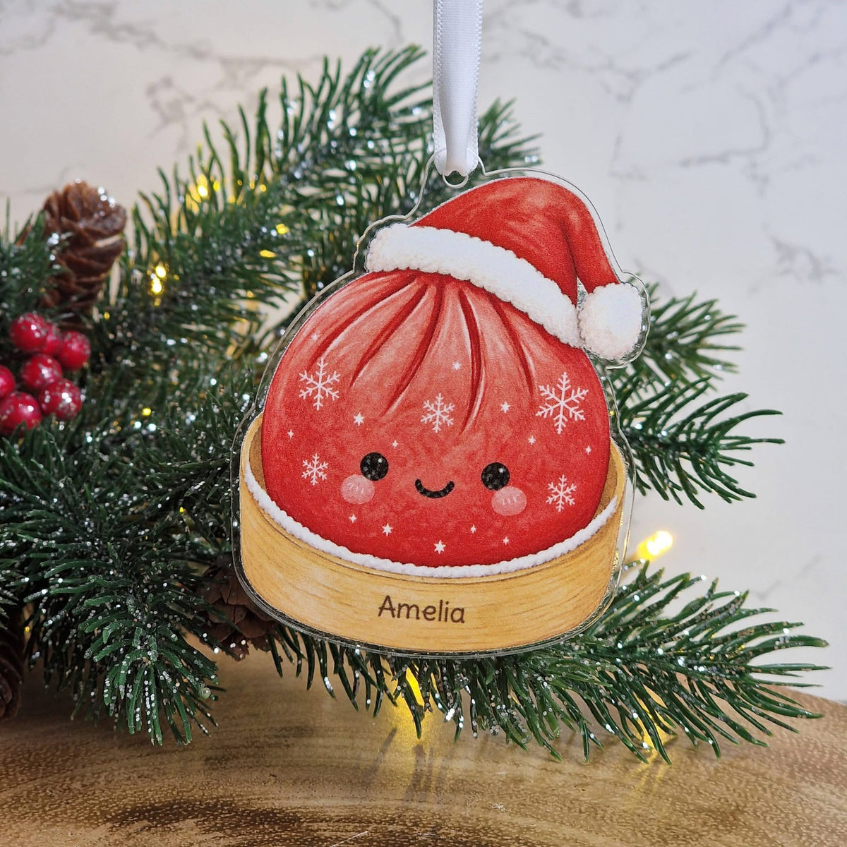 Christmas Personalised Dumpling Bauble.