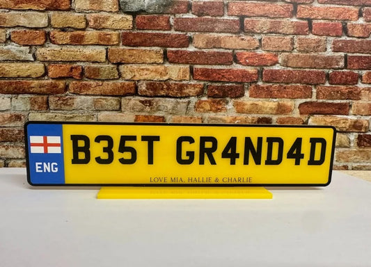 Personalised Number Plate Sign.