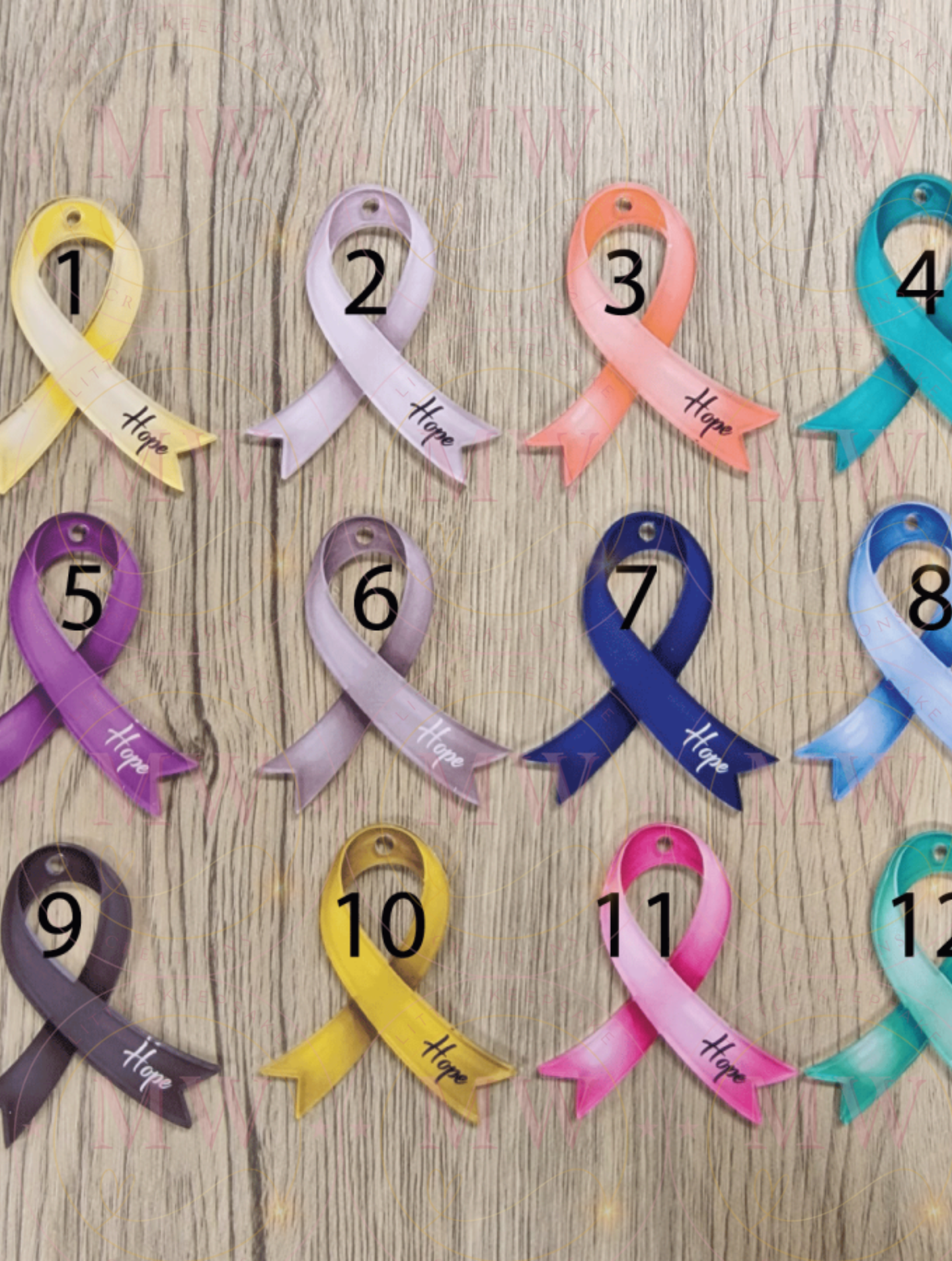 Personalised Awareness Acyclic Ribbon.