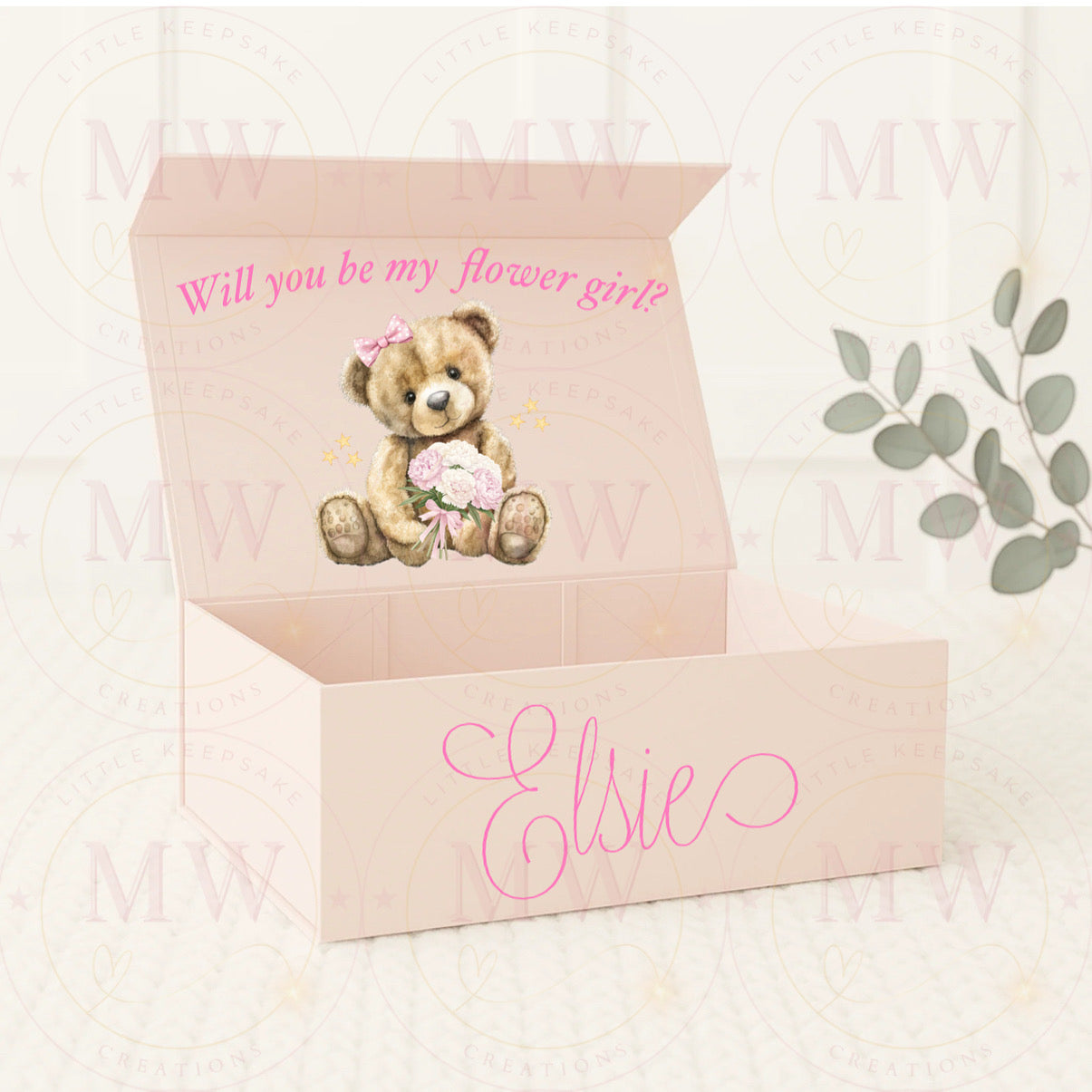 Wedding Flower Girl or Page Boy Gift Box