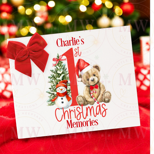 Christmas Teddy and Snowman 1st Christmas Box.