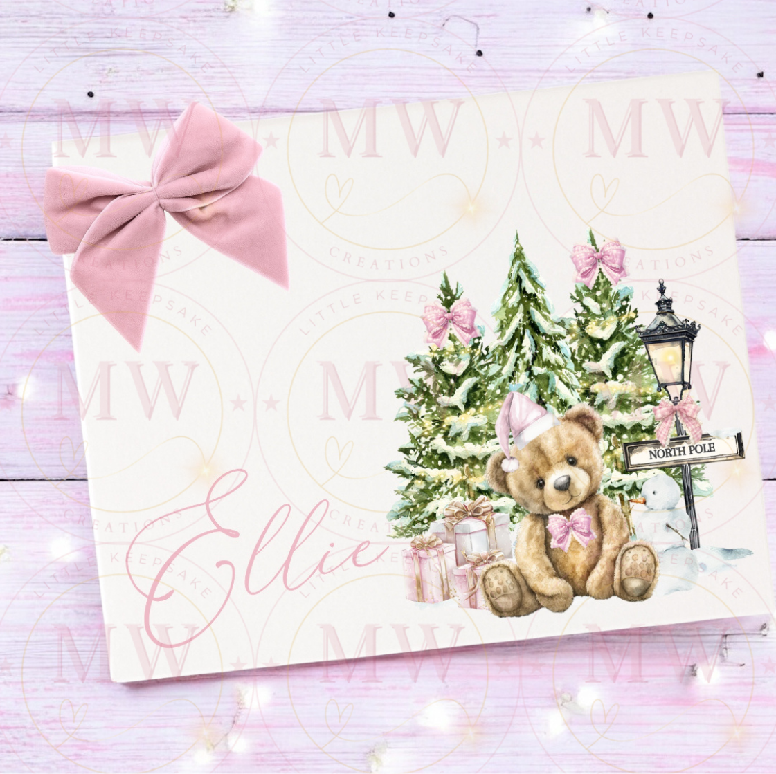 Christmas Box Teddy Bear Design.