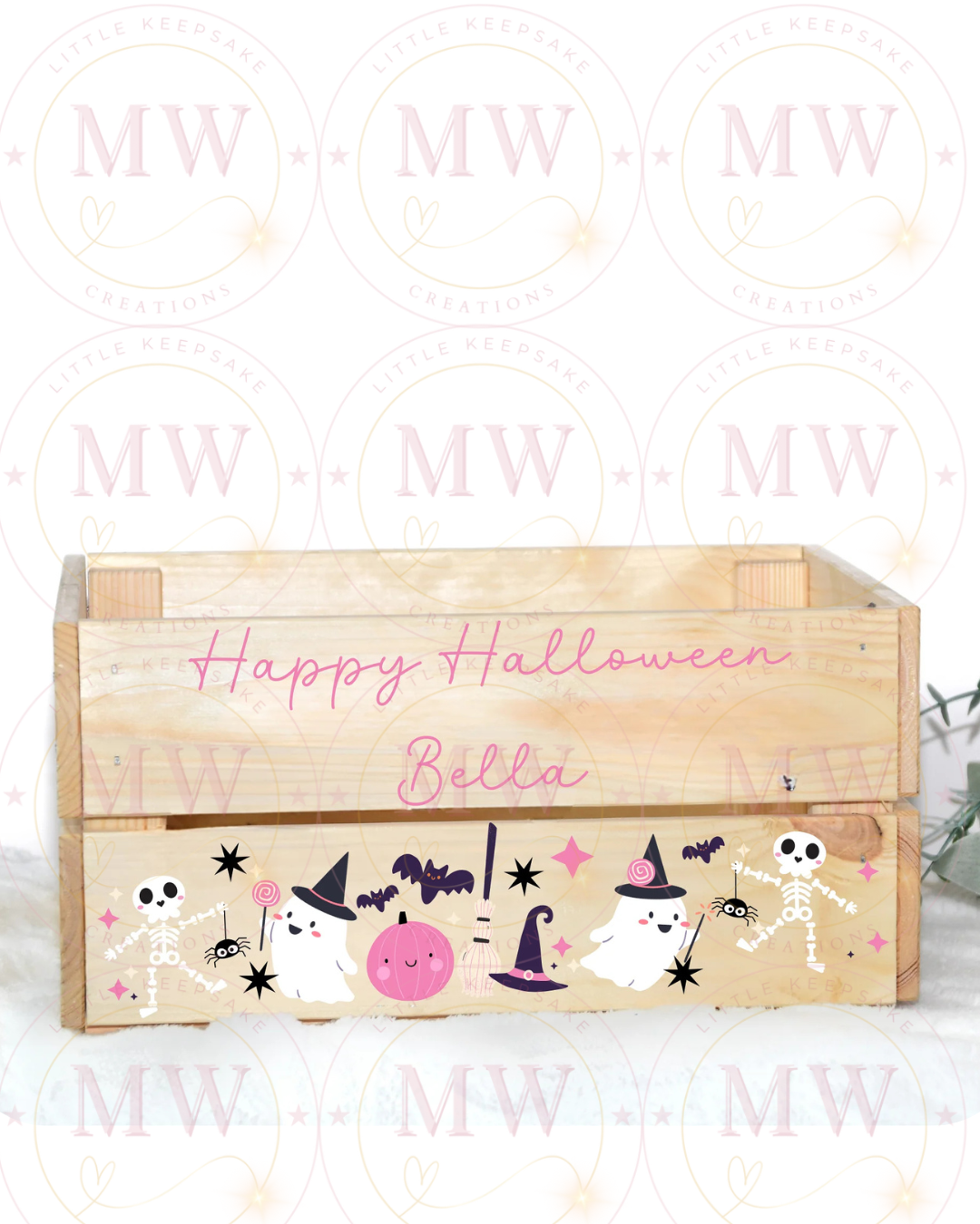 Halloween Boo Basket Crate.