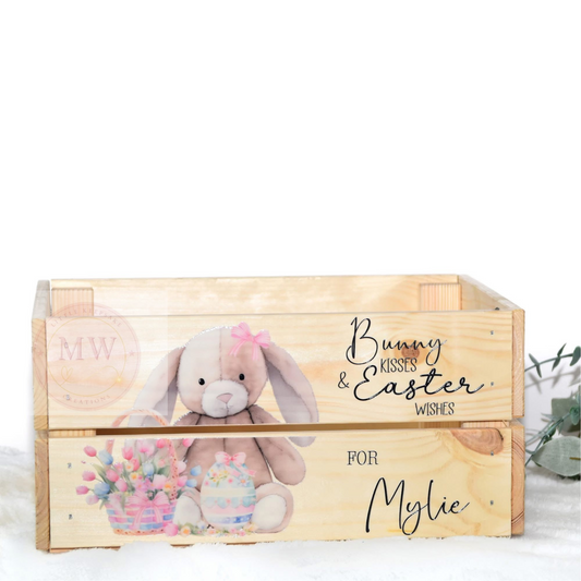 Easter Personalised Wooden Crate