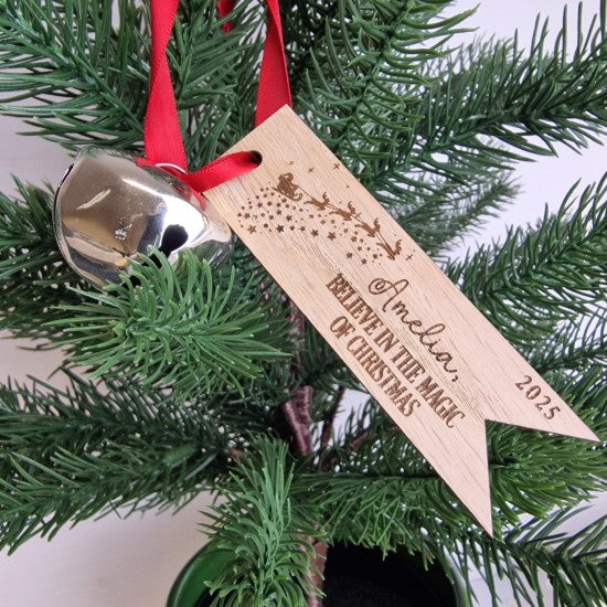 Christmas Believe in the Magic Tag & Bell