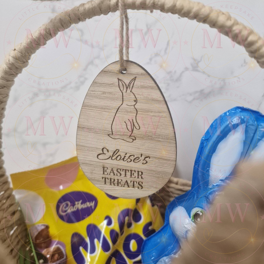 Easter Treats Wooden Tag.