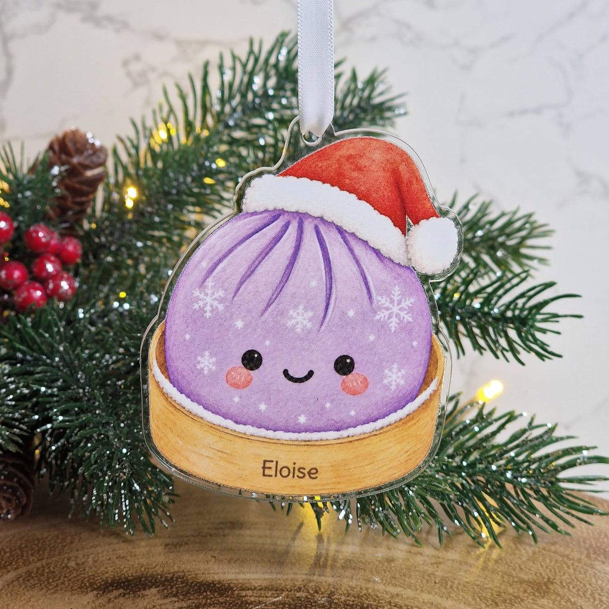 Christmas Personalised Dumpling Bauble.