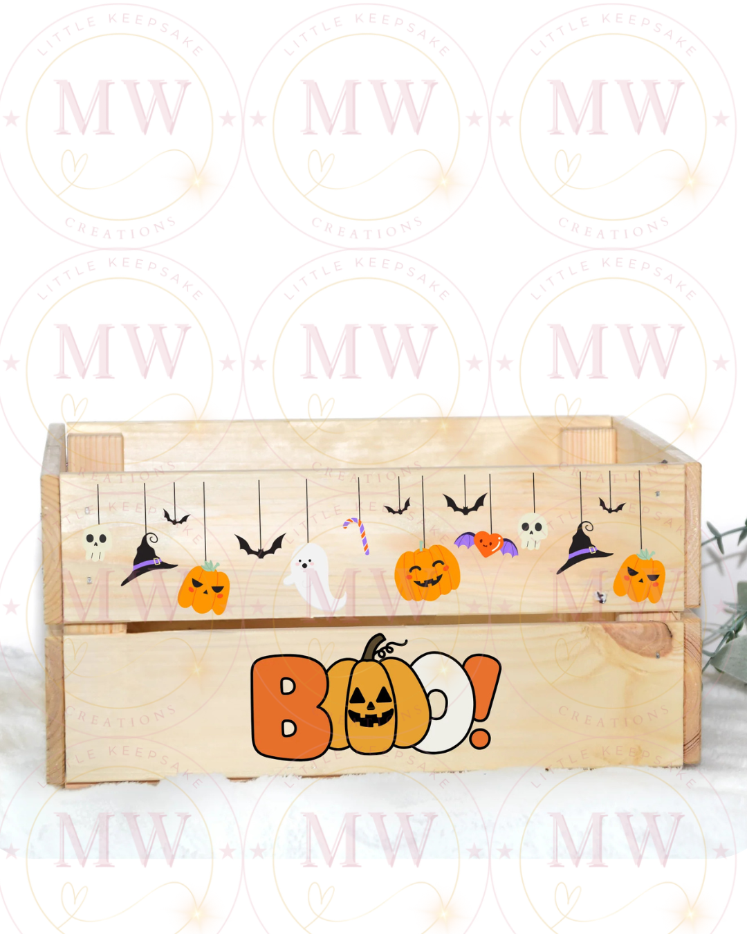 Halloween Boo Basket Crate.