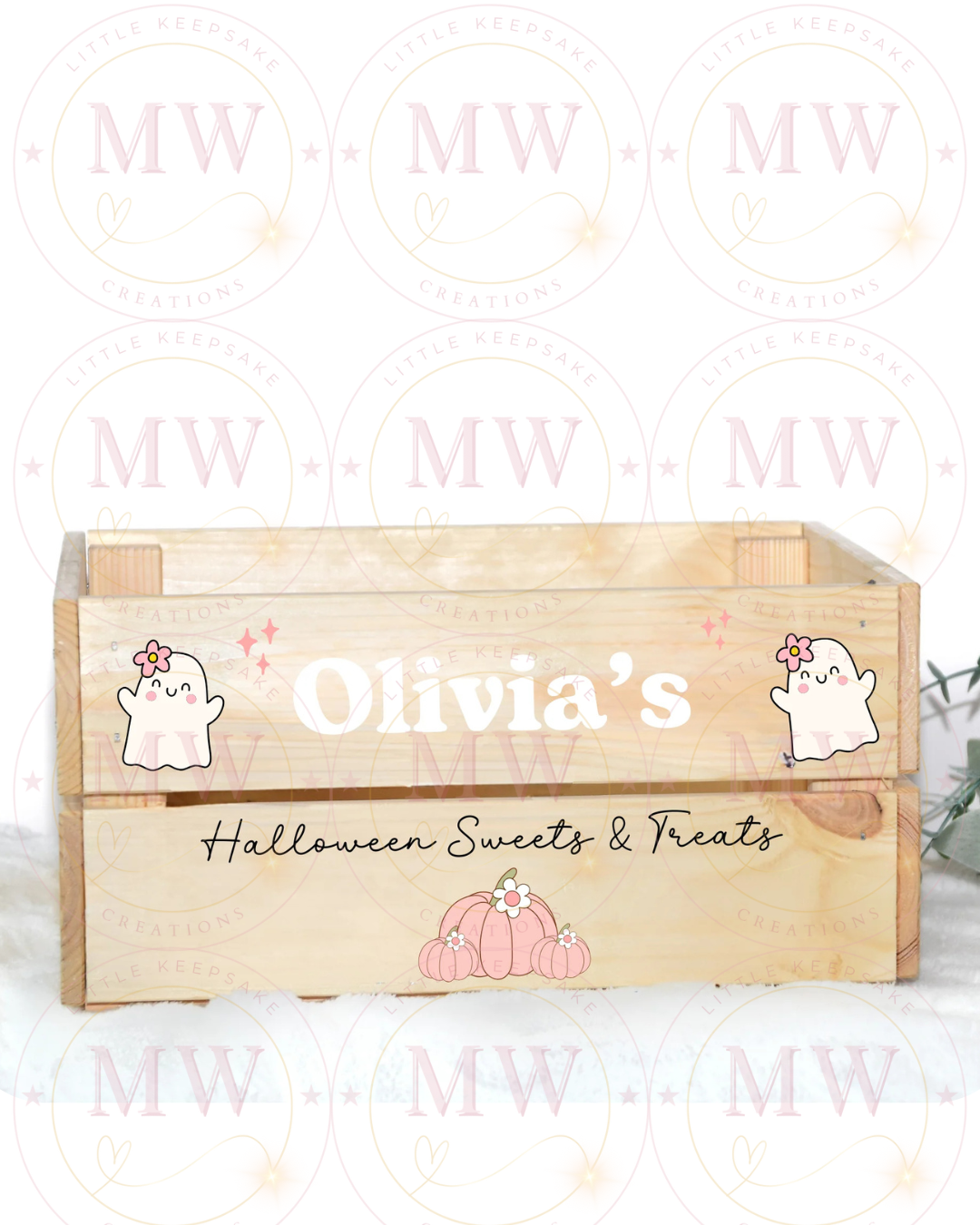 Halloween Boo Basket Crate.