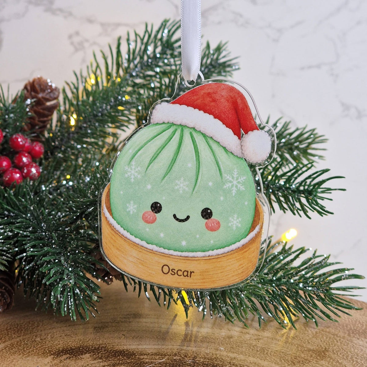 Christmas Personalised Dumpling Bauble.