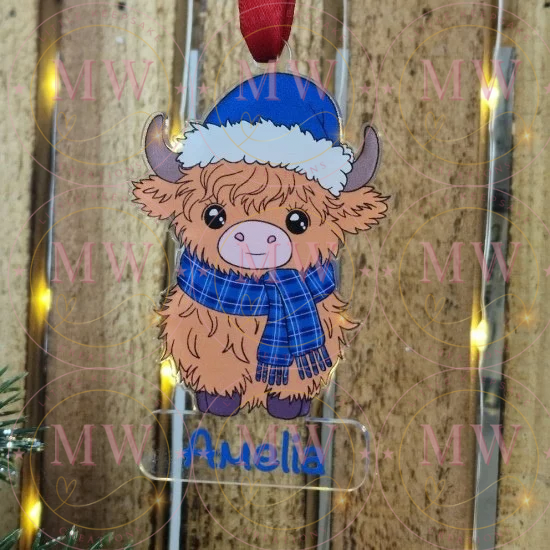 Christmas Personalised Highland Cows.