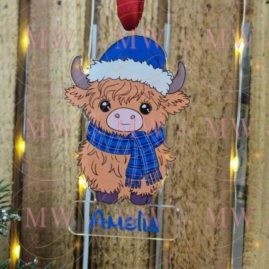 Christmas Personalised Highland Cows.