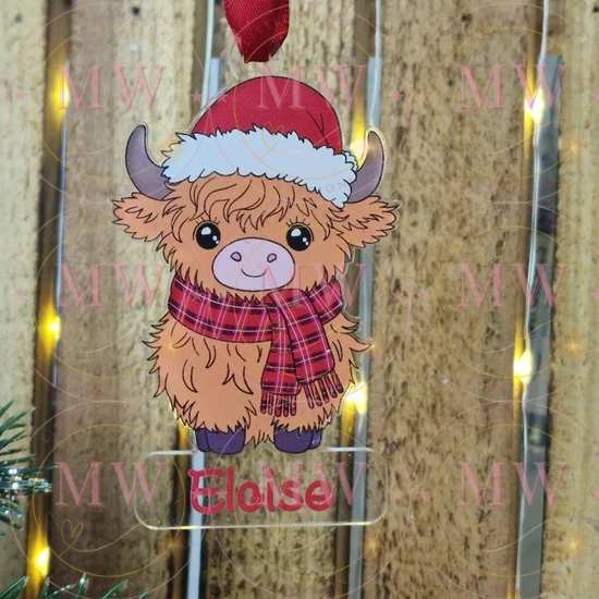 Christmas Personalised Highland Cows.