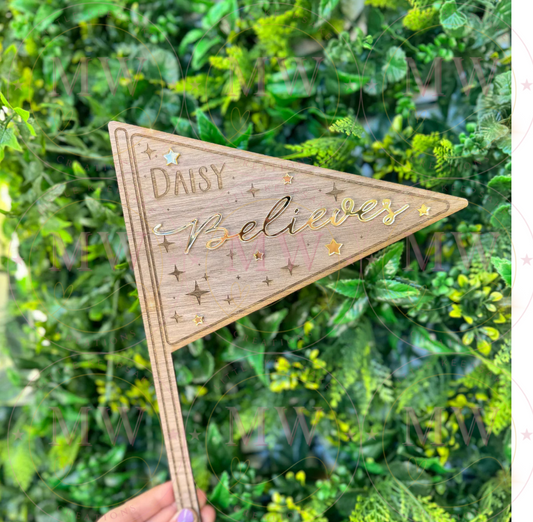 Christmas Personalised Believes Flag.