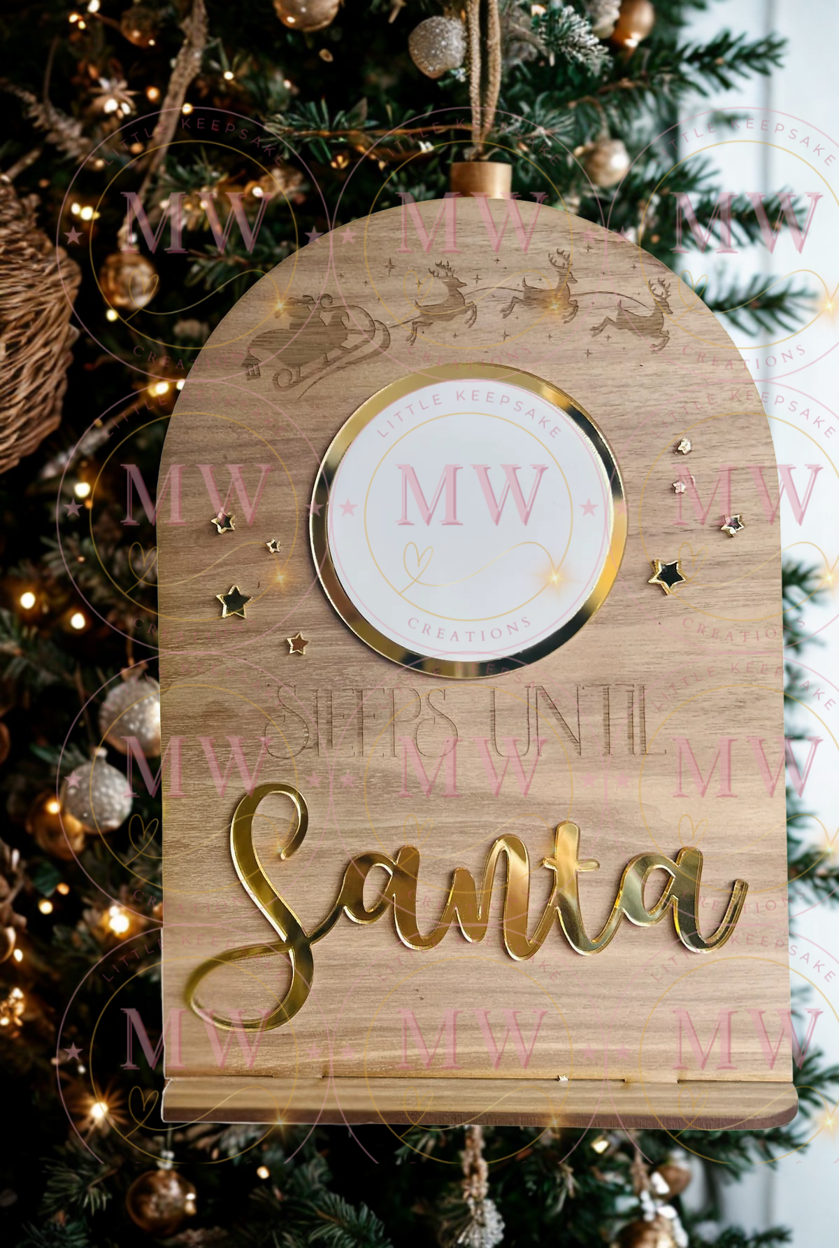 Christmas Sleeps Until Santa Board.