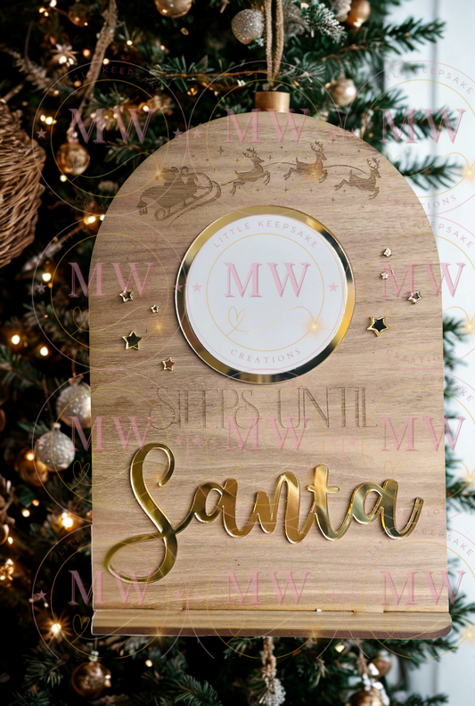 Christmas Sleeps Until Santa Board.
