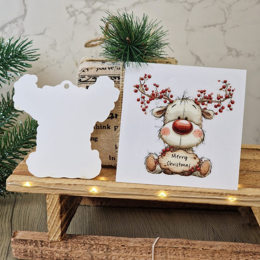 Christmas Berry Reindeer Decoration.