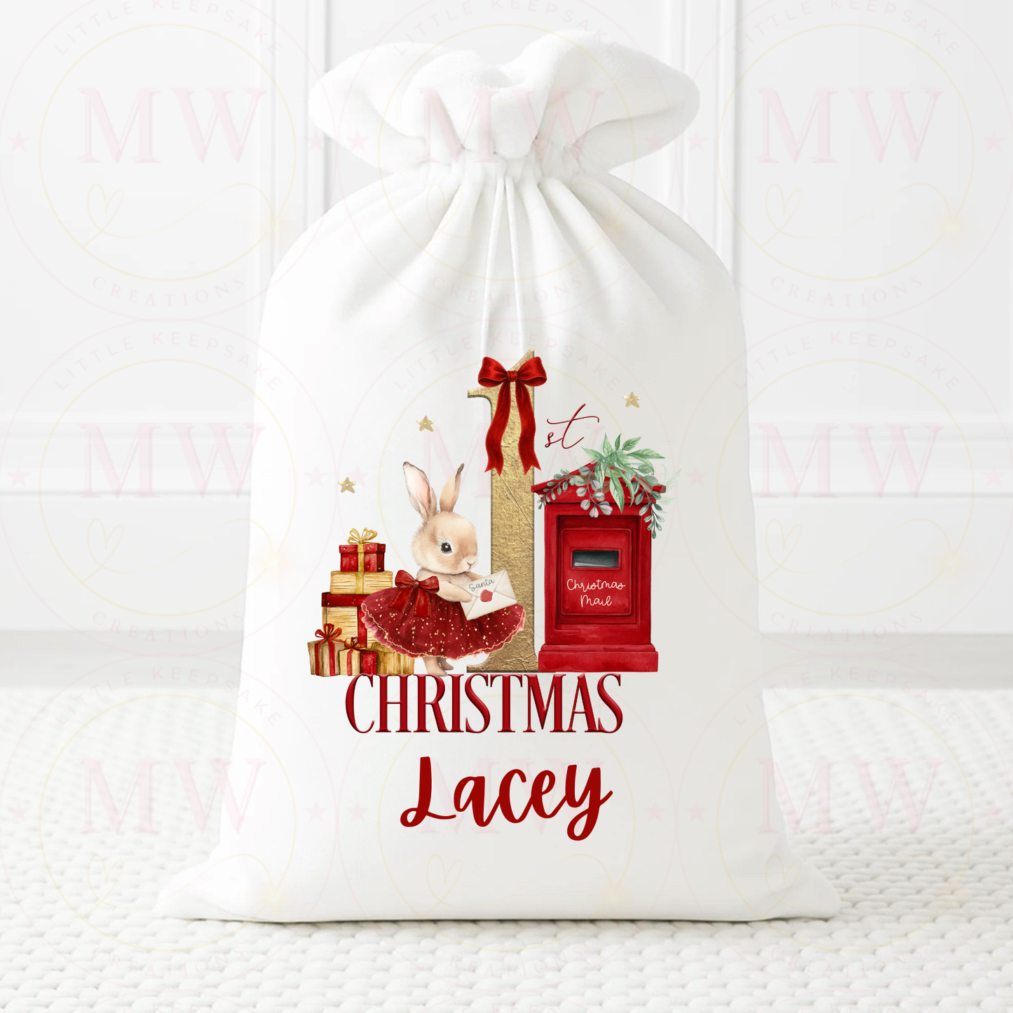 Christmas Bunny 1st Christmas Sack