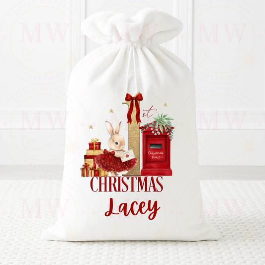 Christmas Bunny 1st Christmas Sack