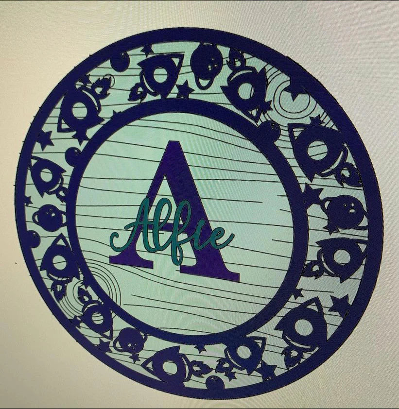 Circle Theme Bedroom Plaque