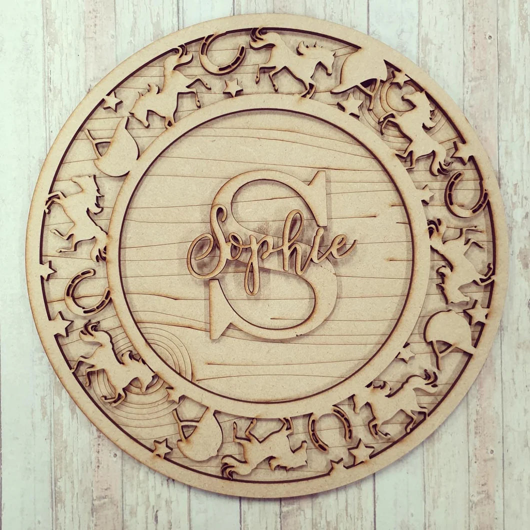 Circle Theme Bedroom Plaque