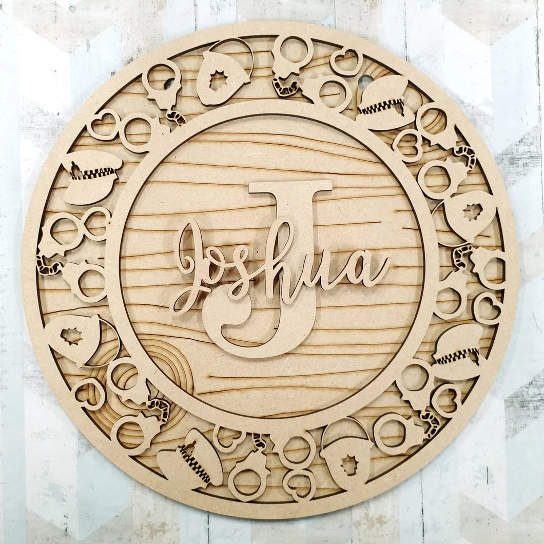 Circle Theme Bedroom Plaque