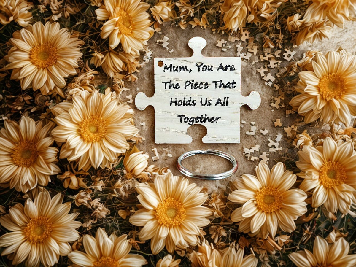 Mum, you are the piece that holds us together Keyring.