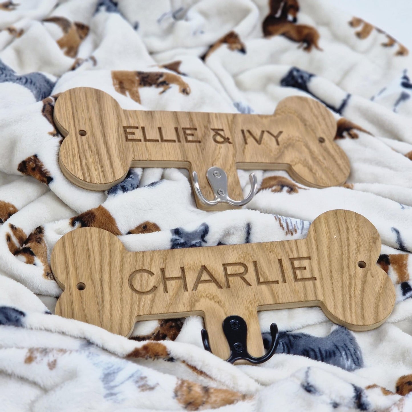 Personalised Dog Lead Holders.