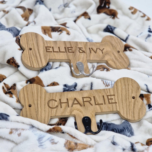Personalised Dog Lead Holders.