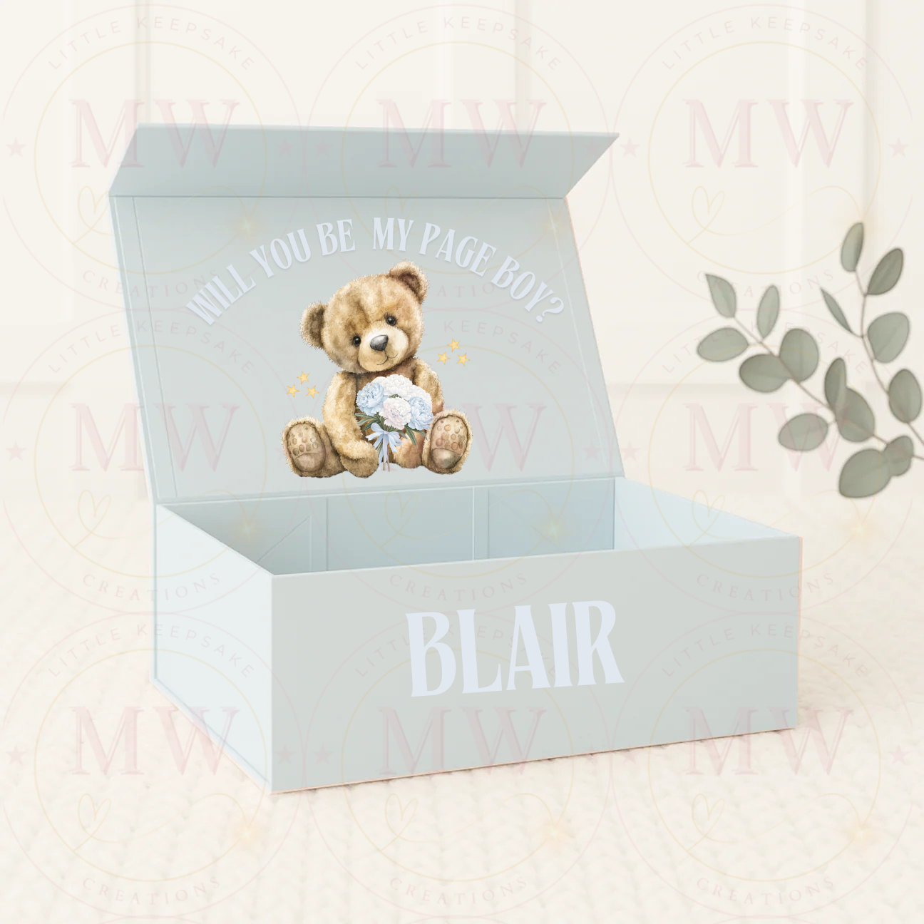 Wedding Flower Girl or Page Boy Gift Box