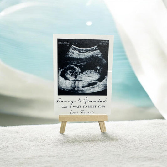 Baby Scan Polaroid with Easel