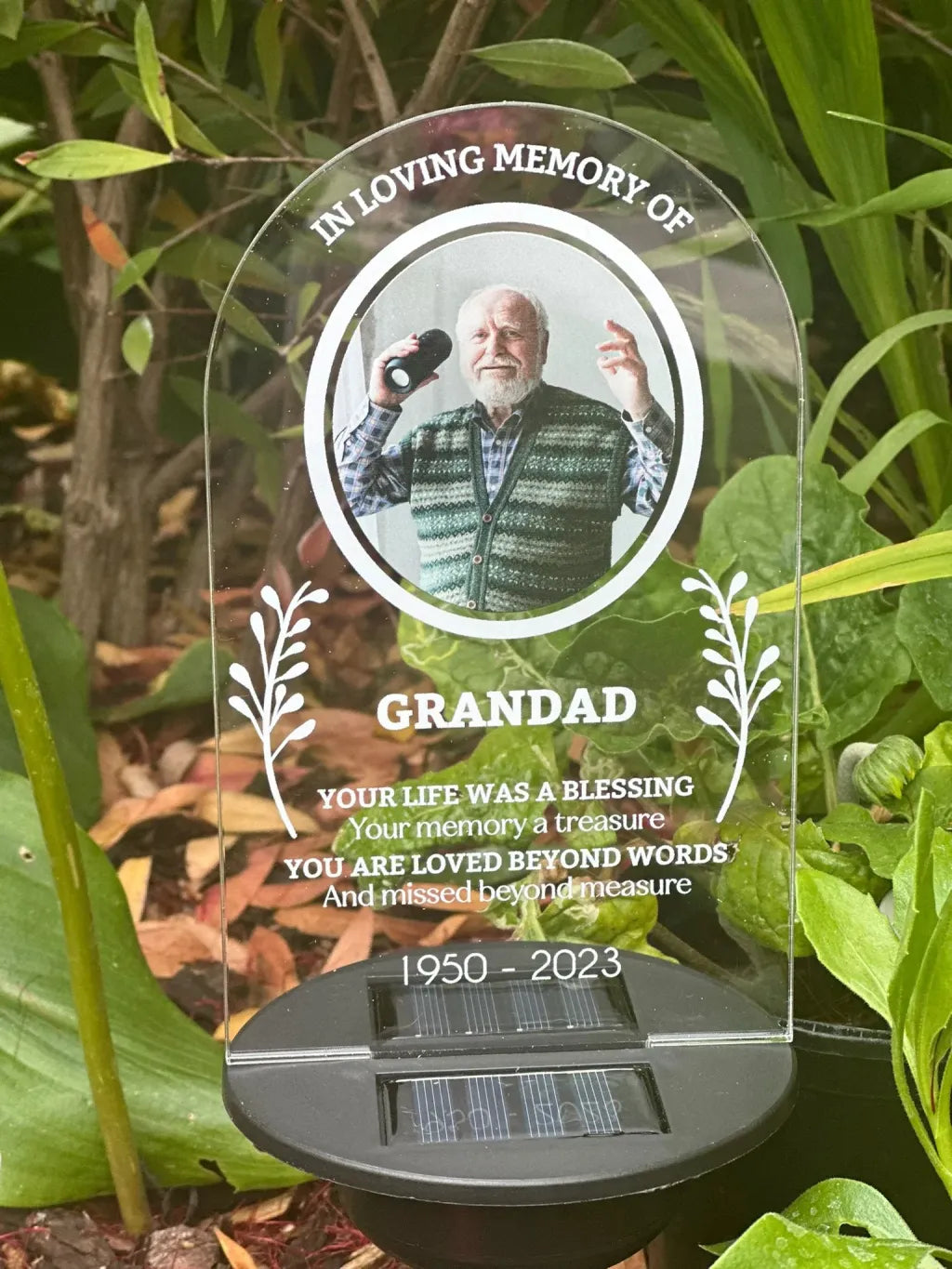 Solar Light Personalised In Loving Memory