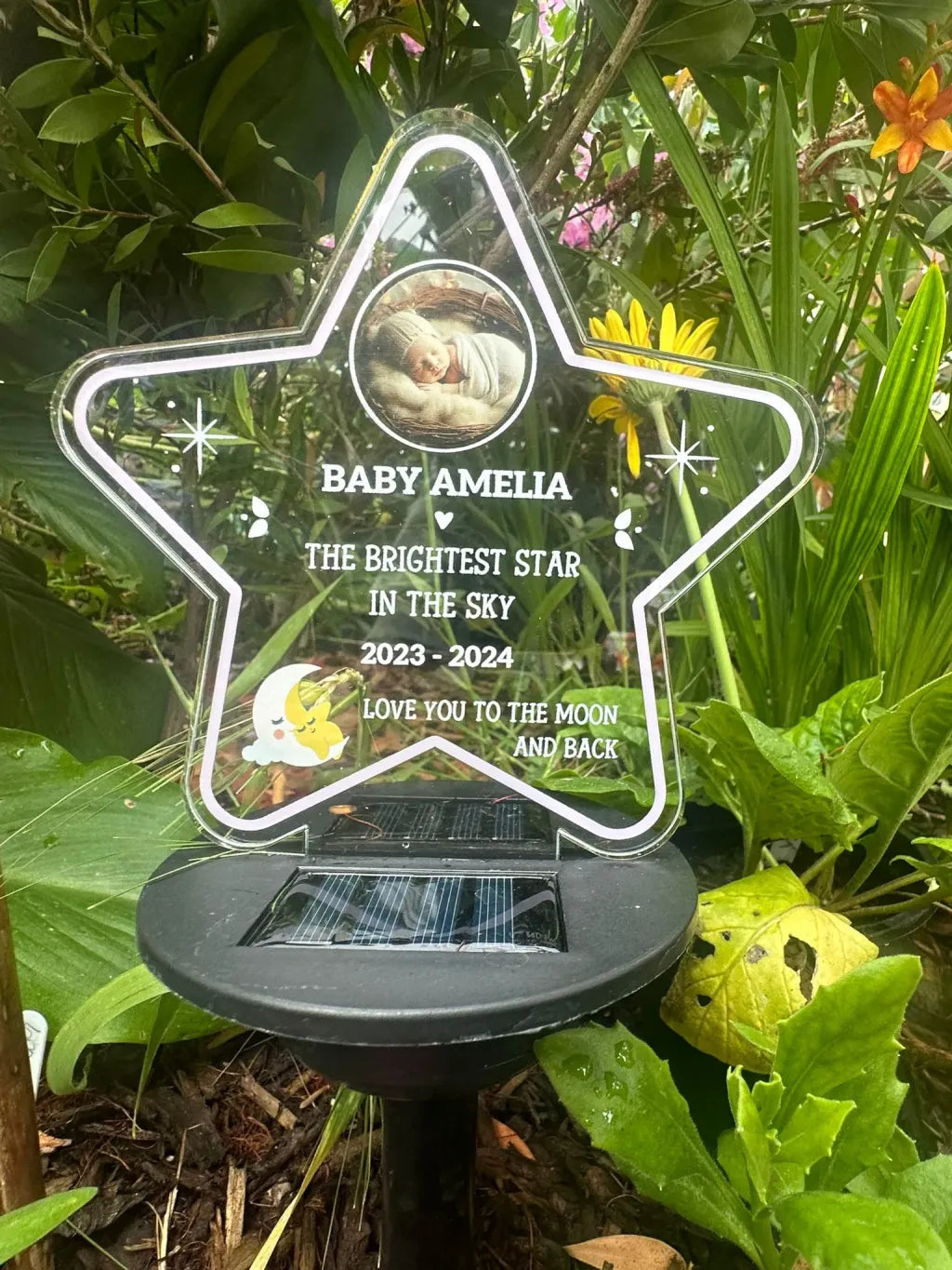 Solar Light Memorial Brightest Star in the Sky Baby Remembrance.