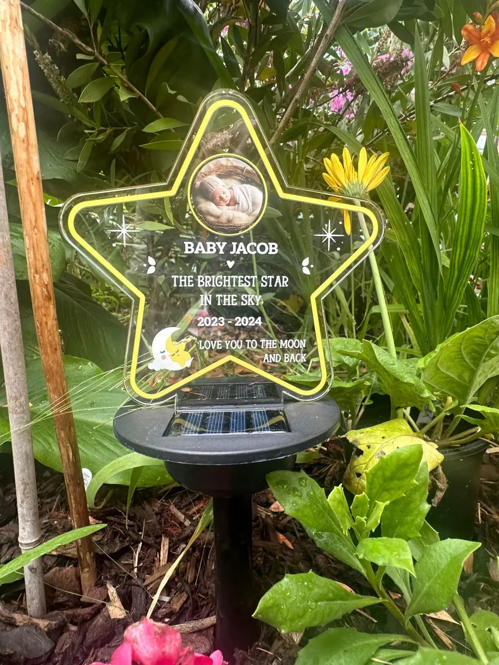 Solar Light Memorial Brightest Star in the Sky Baby Remembrance.
